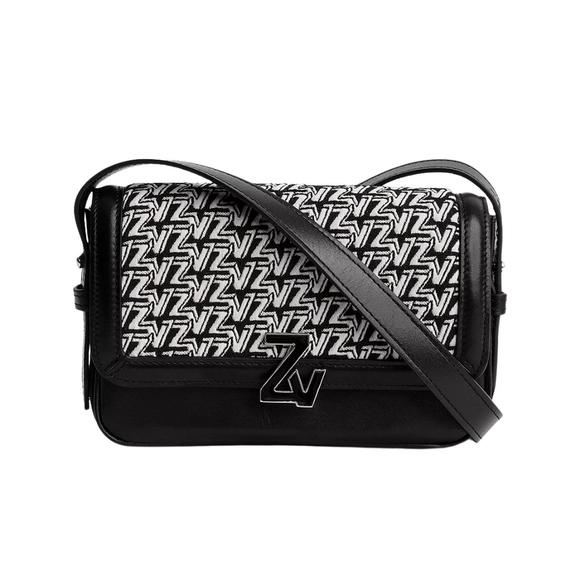 NEW ZADIG & VOLTAIRE initiale le mini monogram bag in noir - Picture 1 of 5